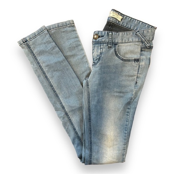 Free People Light Wash Skinny Jean Leggings Stretch Blue Pants Womens 25L - Picture 1 of 5